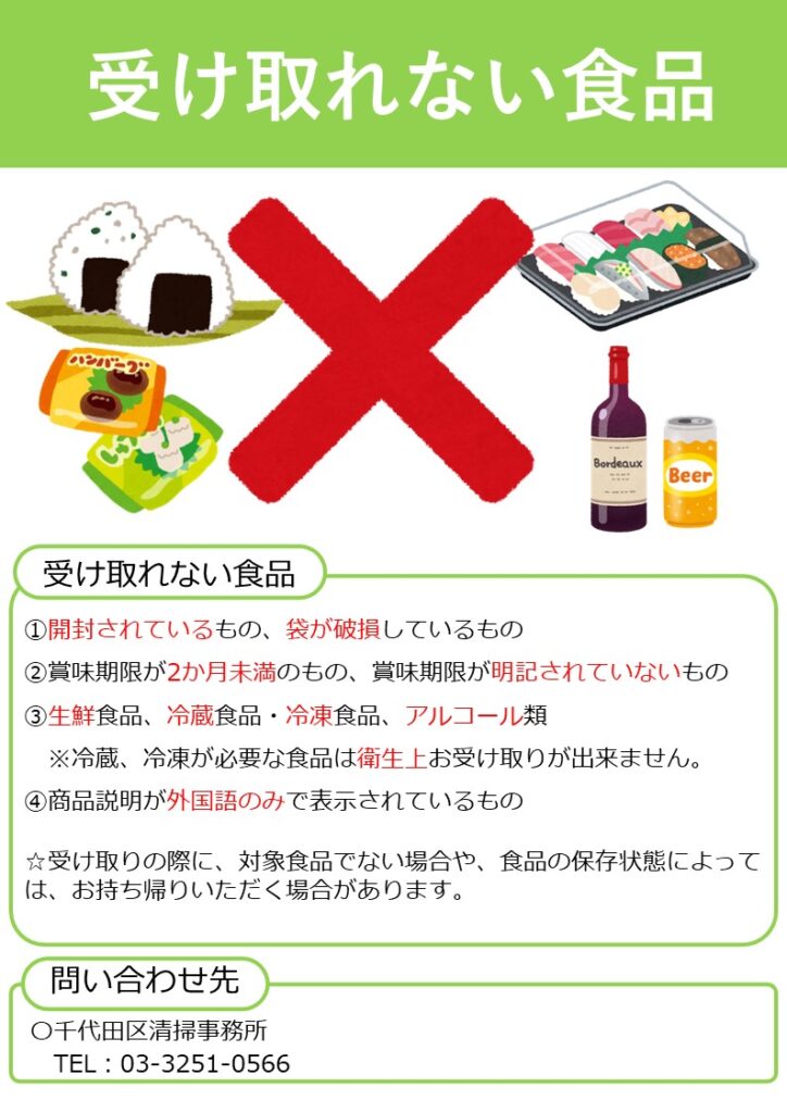 受け取らない食品